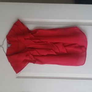 H&M sheer ruffled blouse